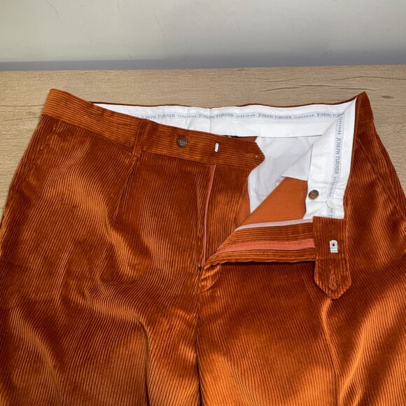 Men's Pair of Two Joseph Turner Yorkshire Corduroy Dress Trousers - Size 38x28 - Picture 4 of 14